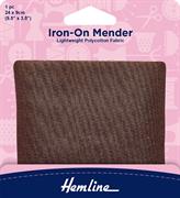 HEMLINE HANGSELL - Iron-On Mending Patch (1pcs) - brown